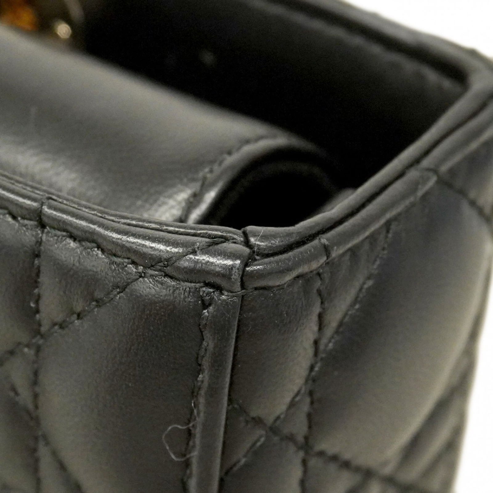 Leather Christian Dior Handbag - 6