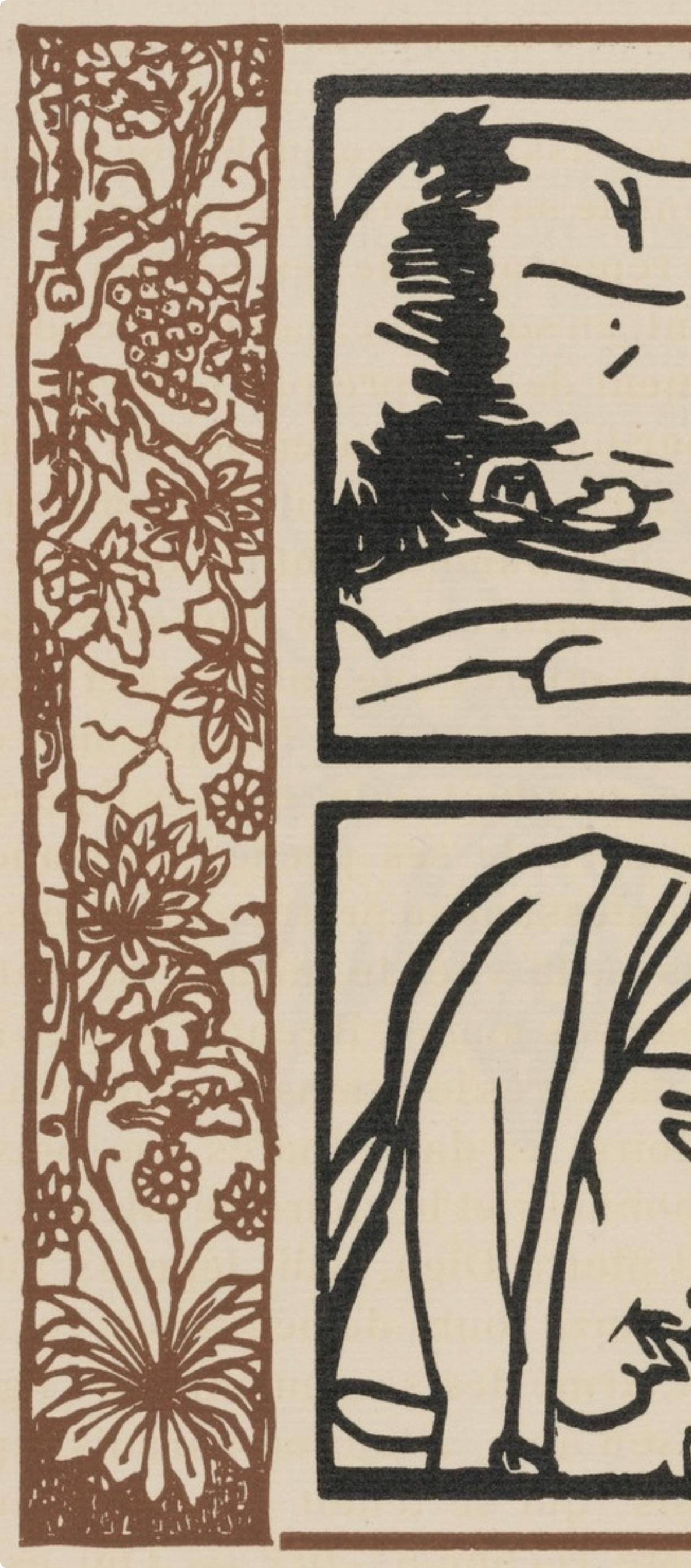 Woodcut - mile Bernard - Composition (Morane - No. 100) - Les Petites Fleurs de St. Franoise - 3