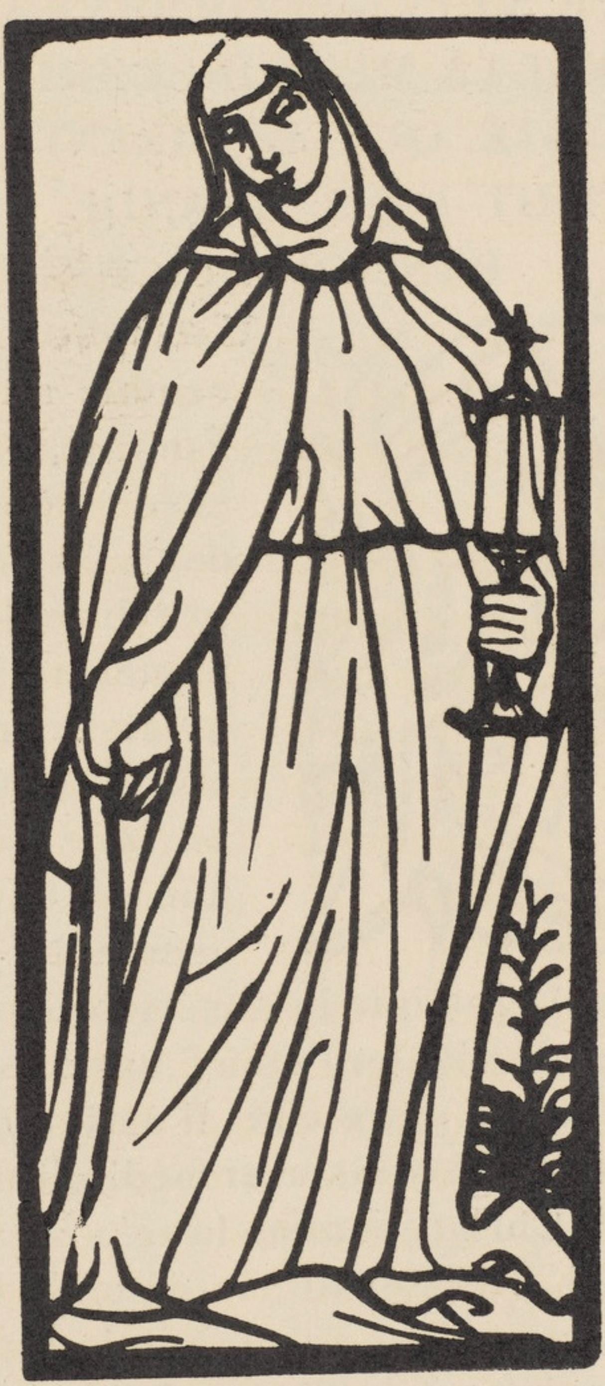 Woodcut - mile Bernard - Composition (Morane - No. 100) - Les Petites Fleurs de St. Franoise - 2