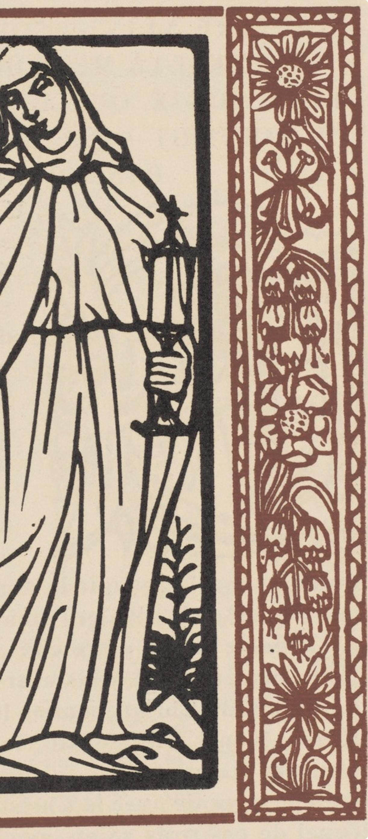 Woodcut - mile Bernard - Composition (Morane - No. 100) - Les Petites Fleurs de St. Franoise - 4