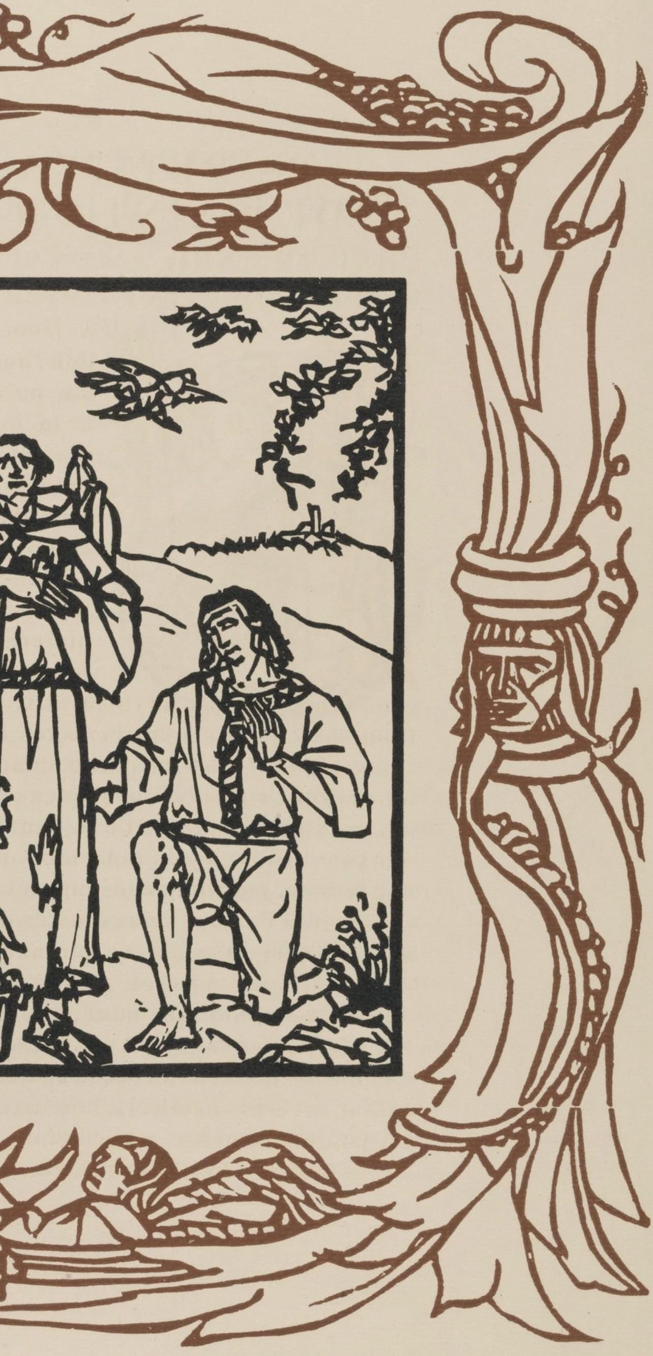 Woodcut - mile Bernard - Composition (Morane - No. 100) - Les Petites Fleurs de St. Franoise - 6