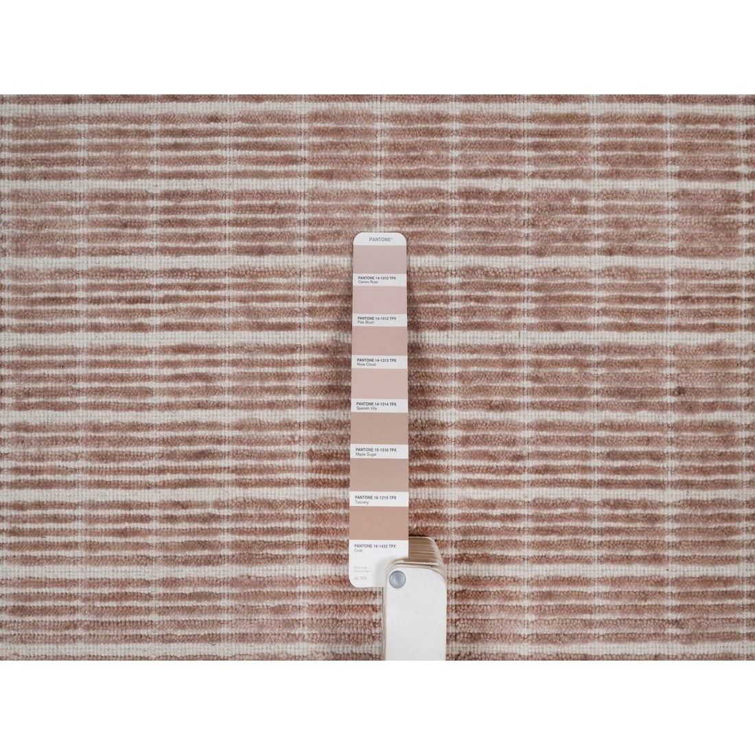 Rug 8'1"x10' Rose Pink Modern Plain Decor Box Design Loomed Knotted Wool - 7