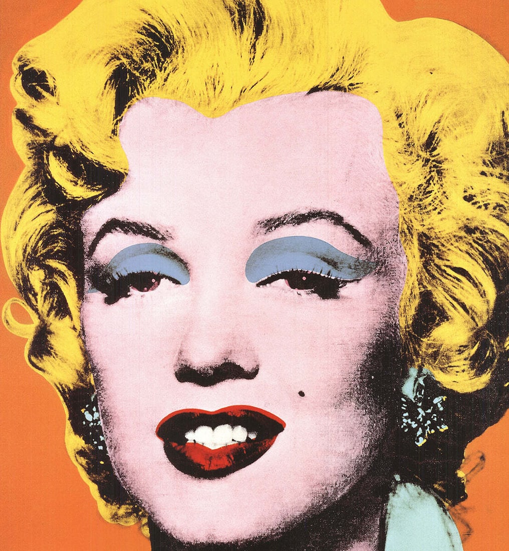 Orange ANDY WARHOL Marilyn Orange (sm) 25.5" x 25.5" Poster 1995 Pop Art Yellow - 2
