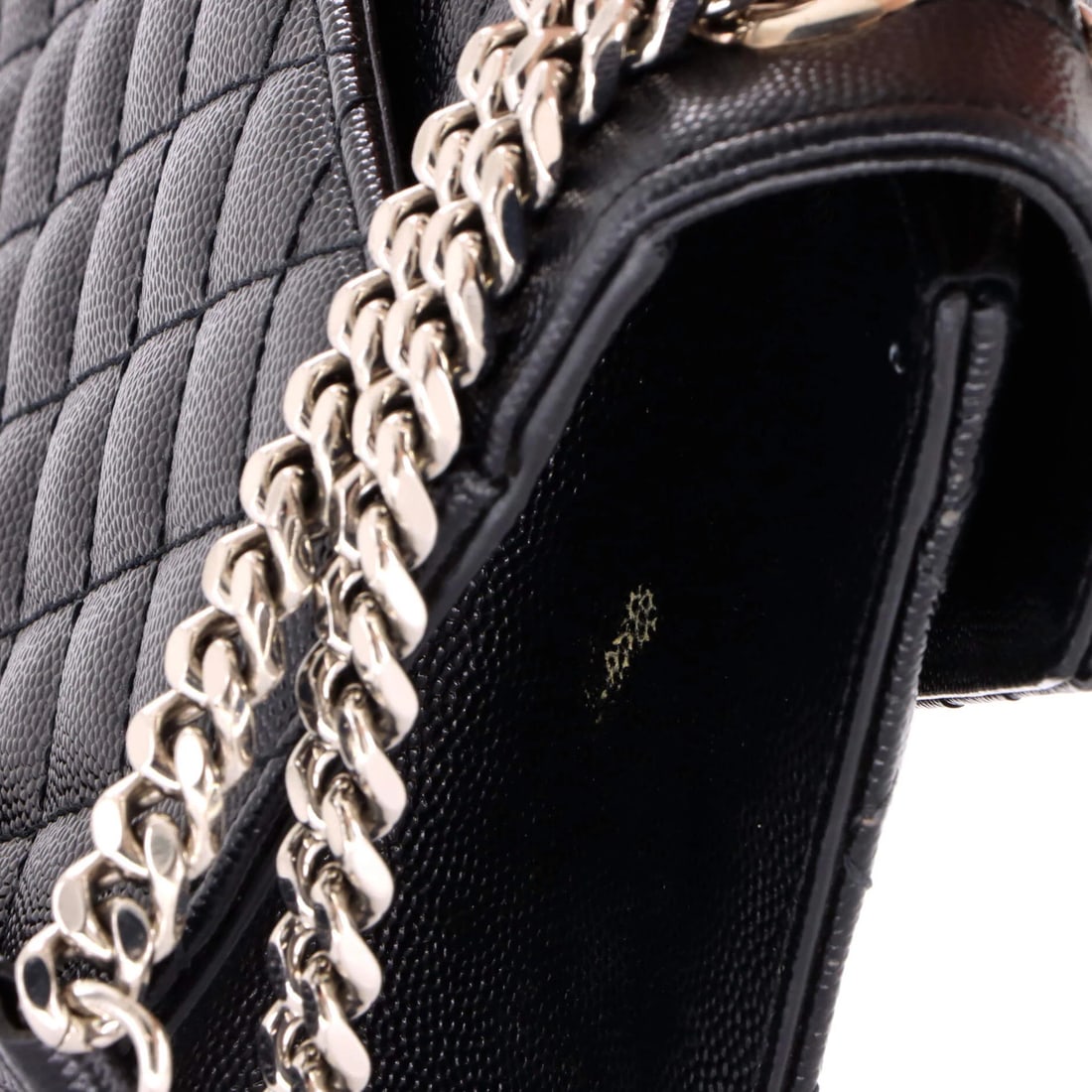 Large Saint Laurent Classic Monogram Envelope Satchel Mixed Matelasse Leather - 7