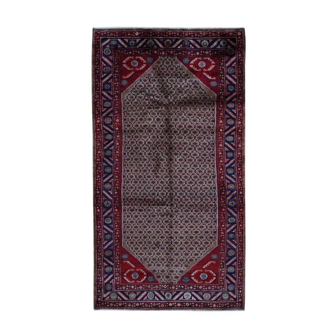 Rug 5'x9'6" Brown New Zoroastrian Serrib Pure Wool Hand Knotted Runner (1 of 9)