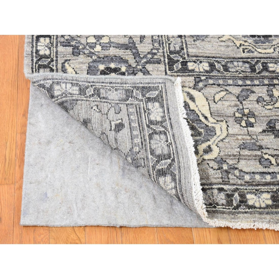 Rug 9'1"x12'3" Gray Peshawar Sultanabad All Over Design Hand Knotted Wool - 5