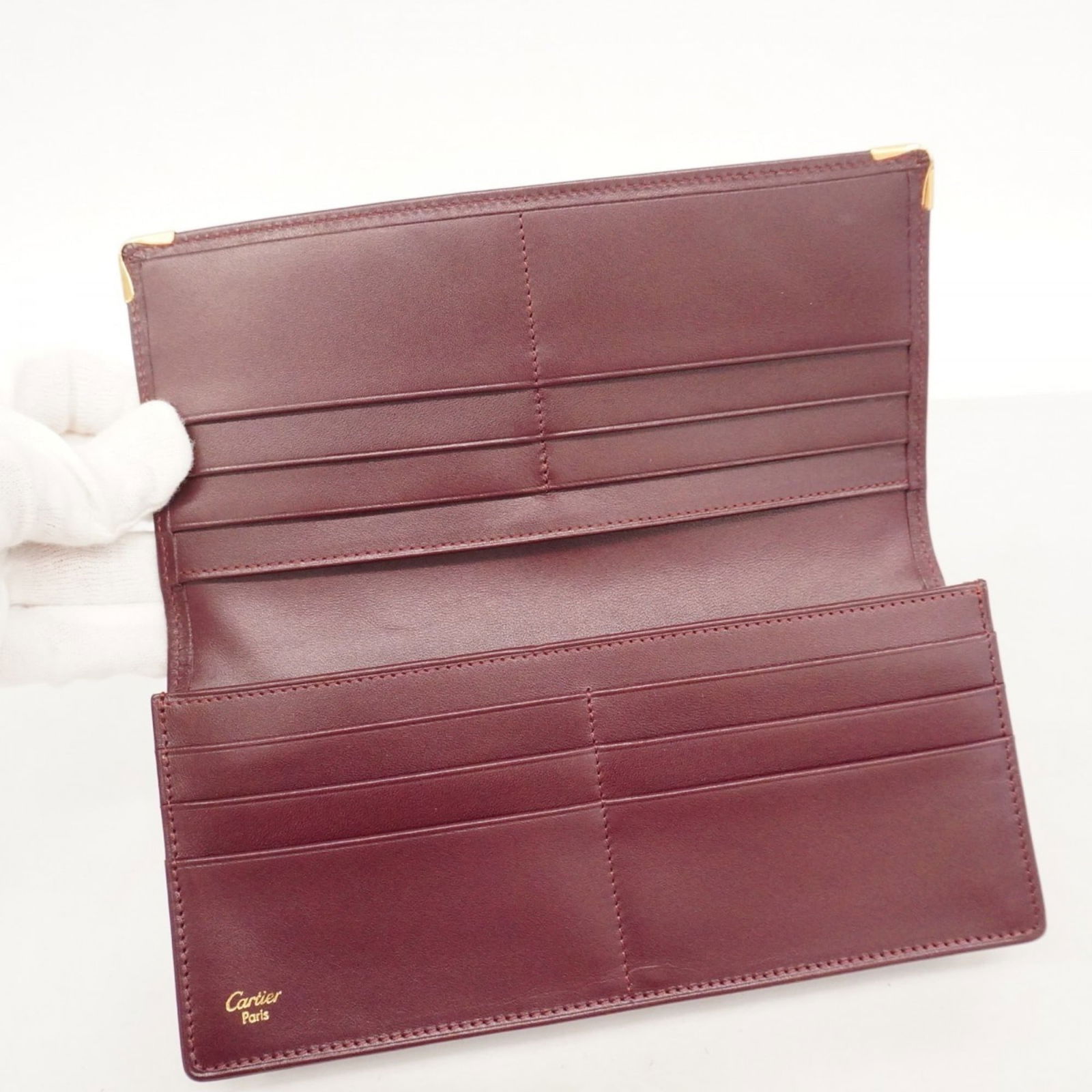 Leather Cartier Long Wallet (Bi-Fold) - 3