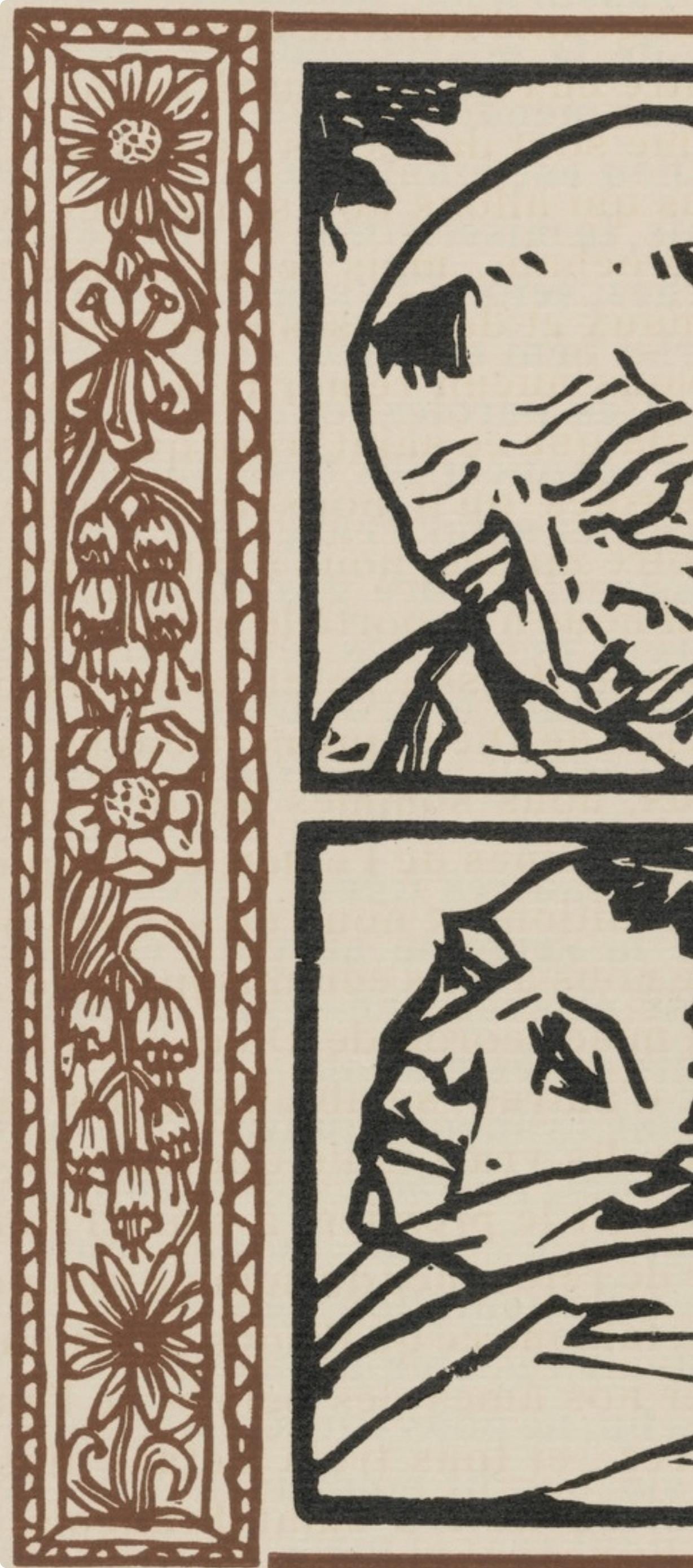 Woodcut - mile Bernard - Composition (Morane - No. 100) - Les Petites Fleurs de St. Franoise - 4