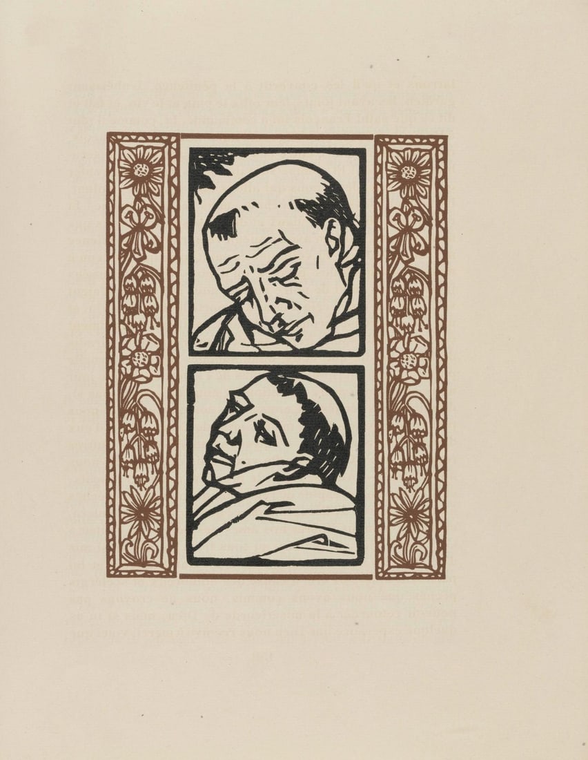 Woodcut - mile Bernard - Composition (Morane - No. 100) - Les Petites Fleurs de St. Franoise - 5