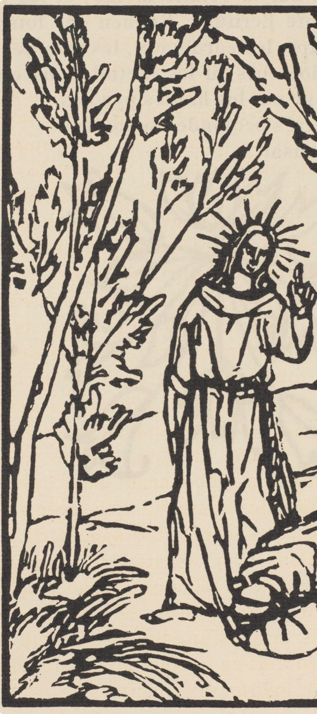 Woodcut - mile Bernard - Composition (Morane - No. 100) - Les Petites Fleurs de St. Franoise - 3
