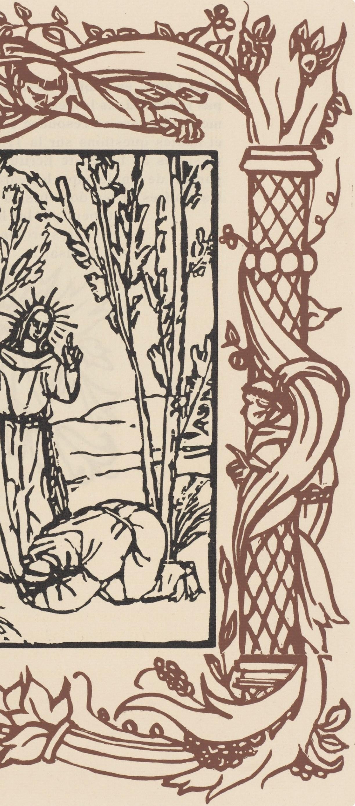 Woodcut - mile Bernard - Composition (Morane - No. 100) - Les Petites Fleurs de St. Franoise - 6