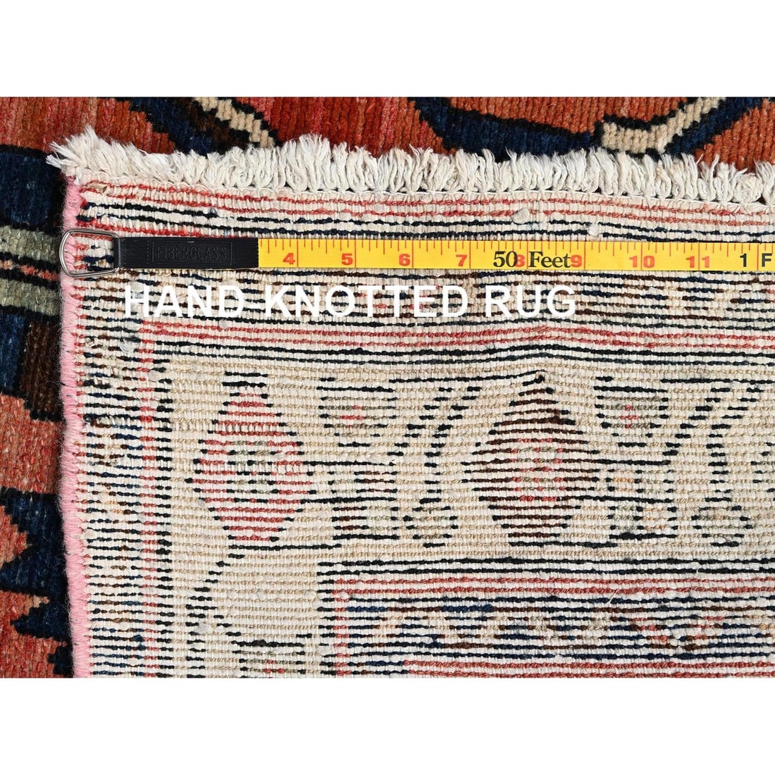 Rug 3'1"x9'9" Pink Vintage Northwest Zoroastrian Hand Knotted Wool Runner - 7