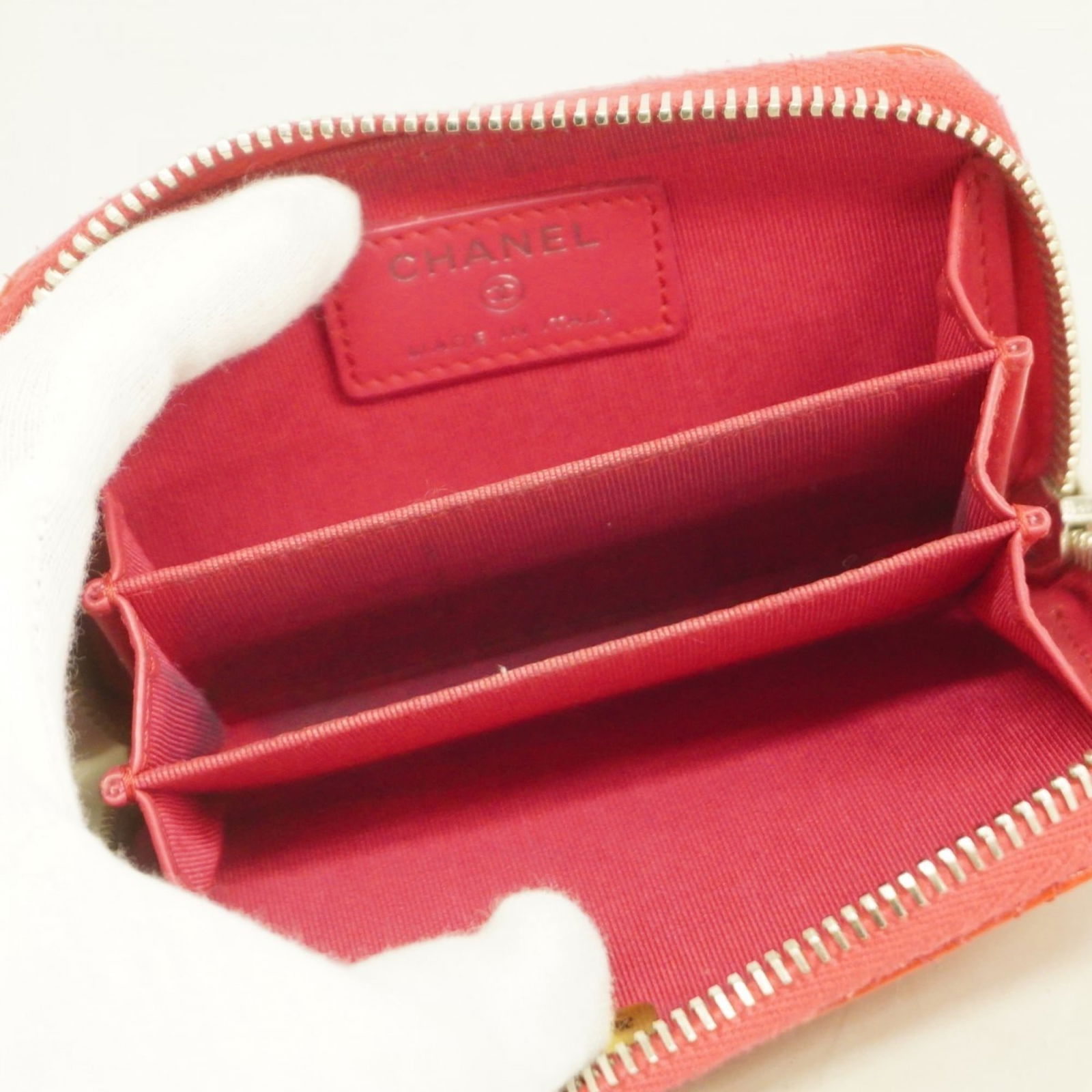 Leather Chanel Coin Purse/ Coin Case Patent - 3