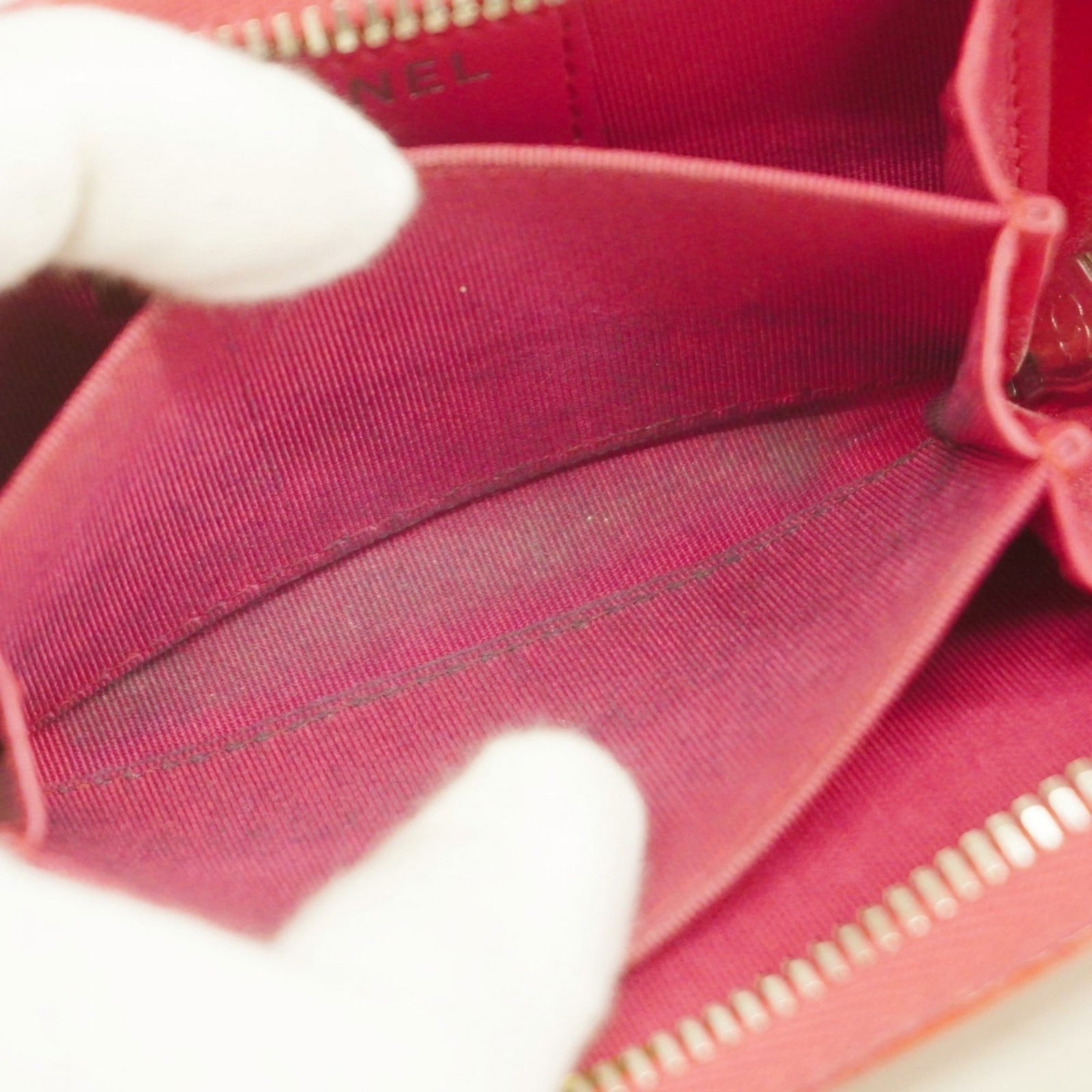 Leather Chanel Coin Purse/ Coin Case Patent - 5