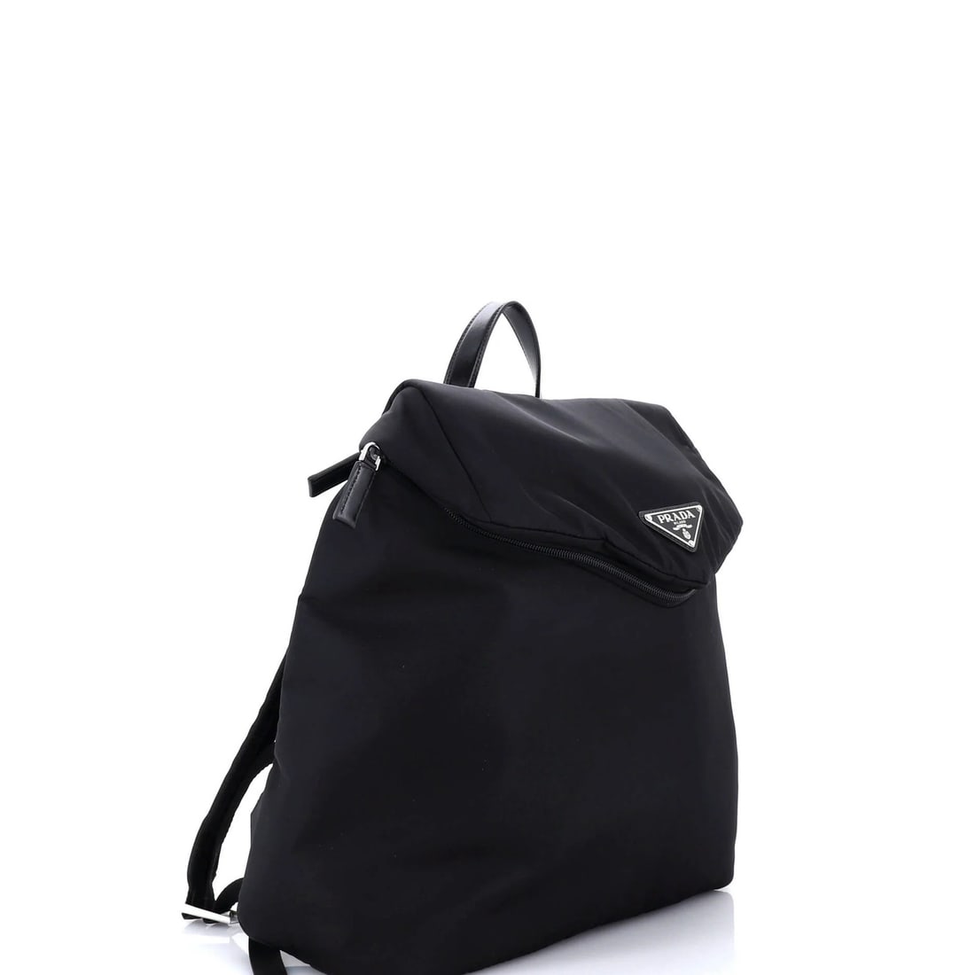 Leather Prada Zipped Triangle Flap Backpack Re-Nylon and - 3