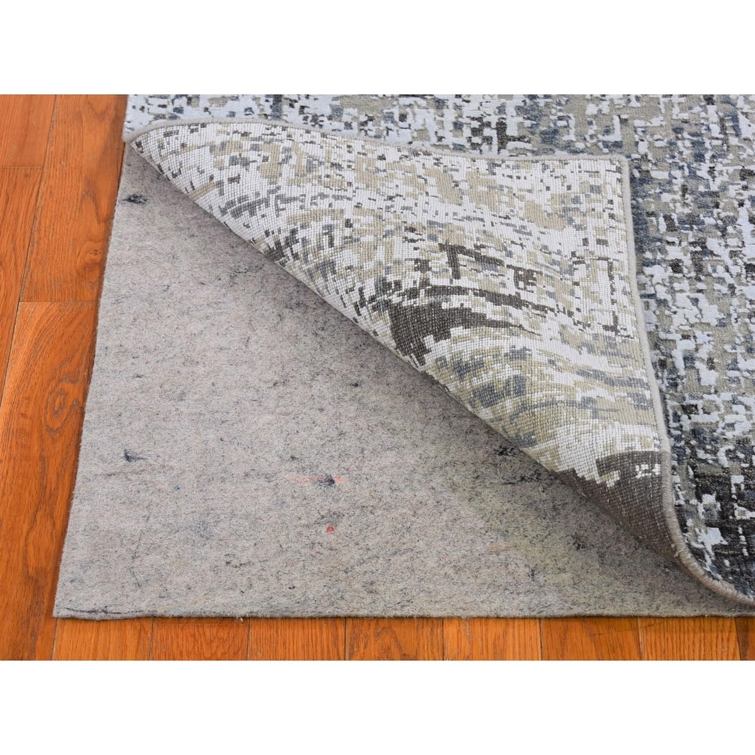 Rug 2'6"x12' Wool Runner Abstract Design Denser Weave Handmade - 4