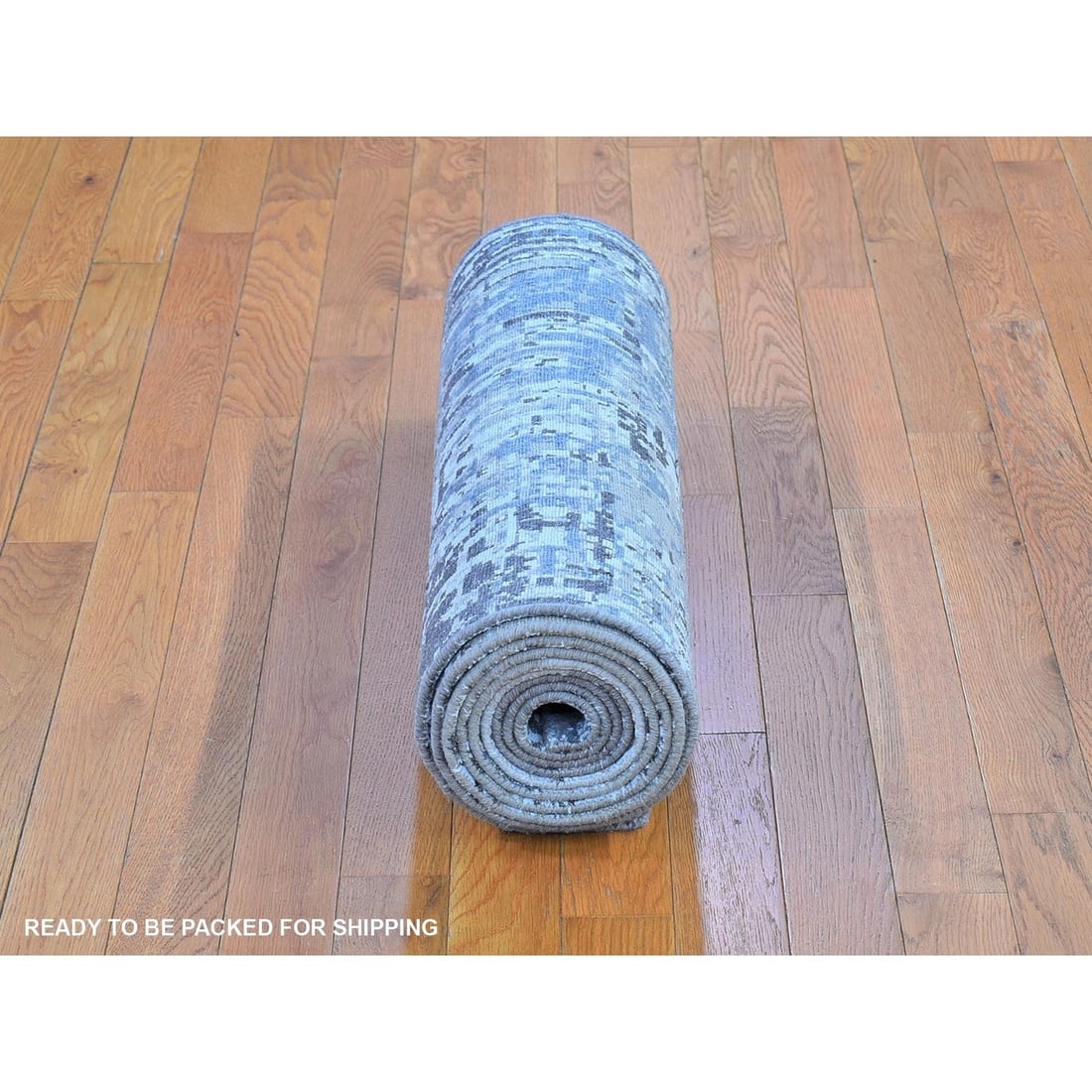 Rug 2'6"x12' Wool Runner Abstract Design Denser Weave Handmade - 5