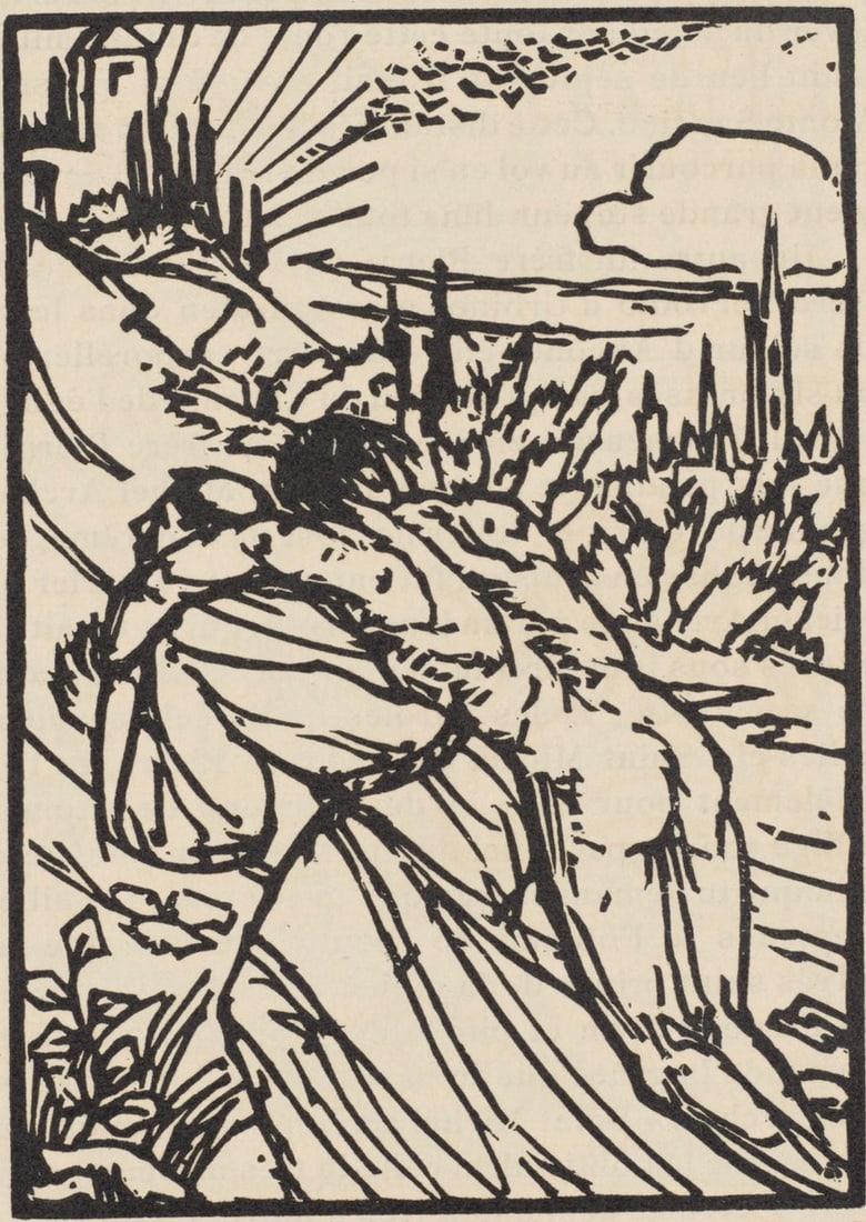 Woodcut - mile Bernard - Composition (Morane - No. 100) - Les Petites Fleurs de St. Franoise - 2