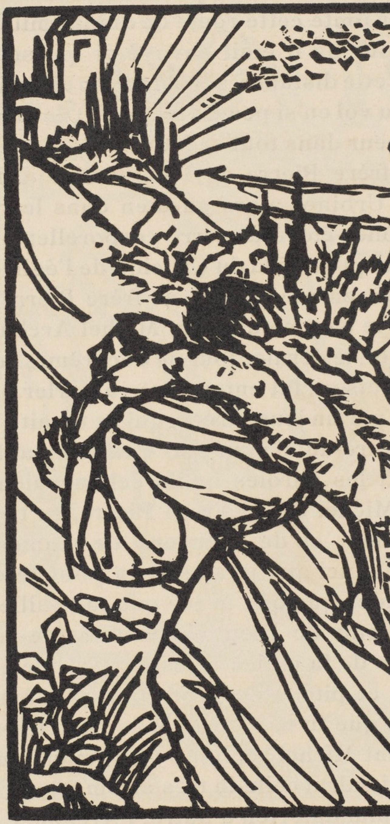 Woodcut - mile Bernard - Composition (Morane - No. 100) - Les Petites Fleurs de St. Franoise - 3