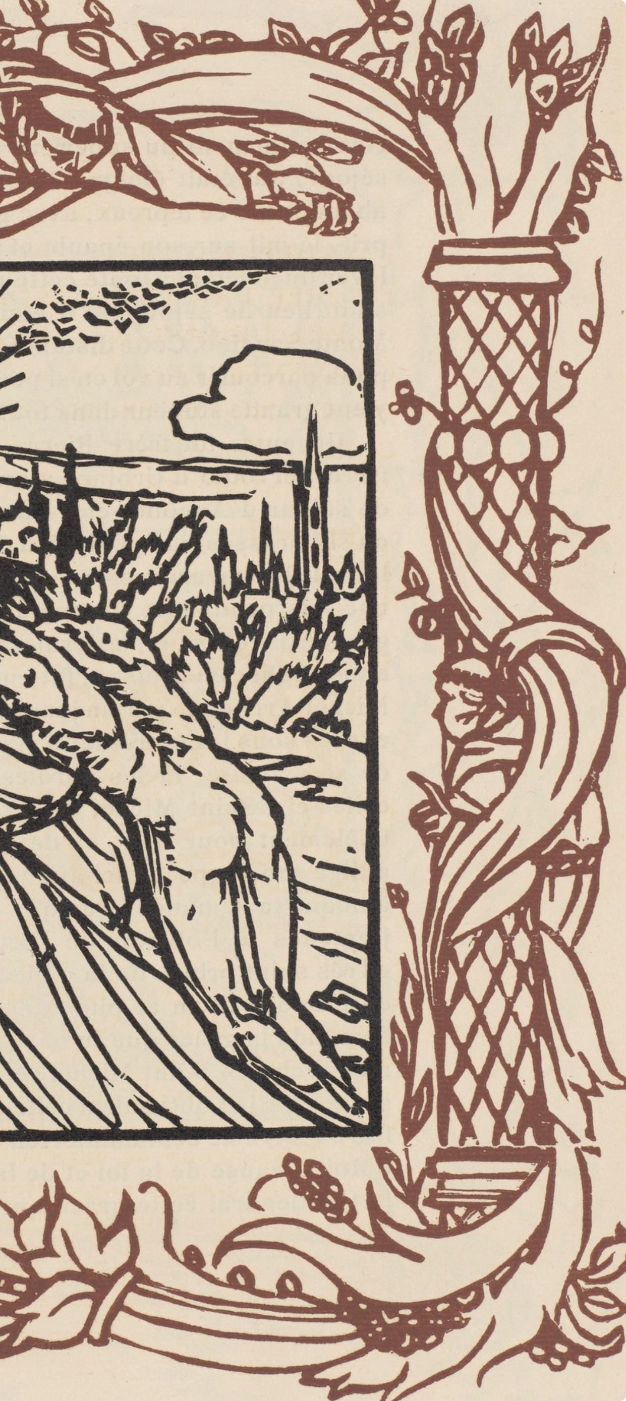 Woodcut - mile Bernard - Composition (Morane - No. 100) - Les Petites Fleurs de St. Franoise - 6
