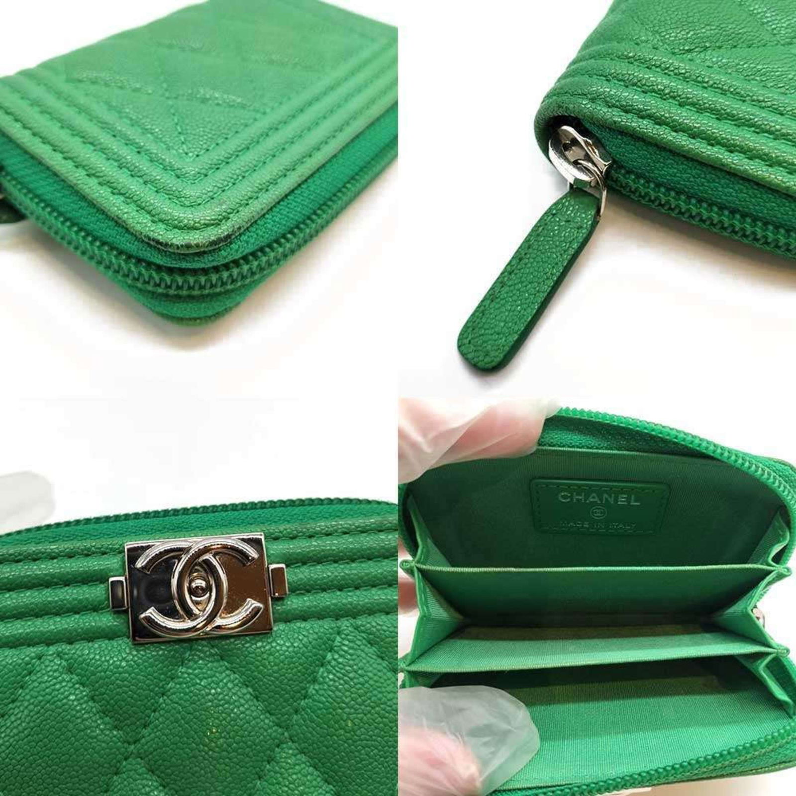 Calfskin Chanel Coin Purse/ Coin Case Grained - 3
