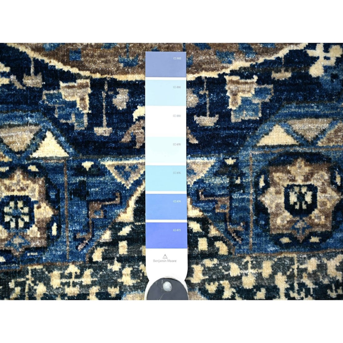 Rug 2'4"x6'8" Blue Fine Aryana Soft Wool Hand Knotted Oriental - 3