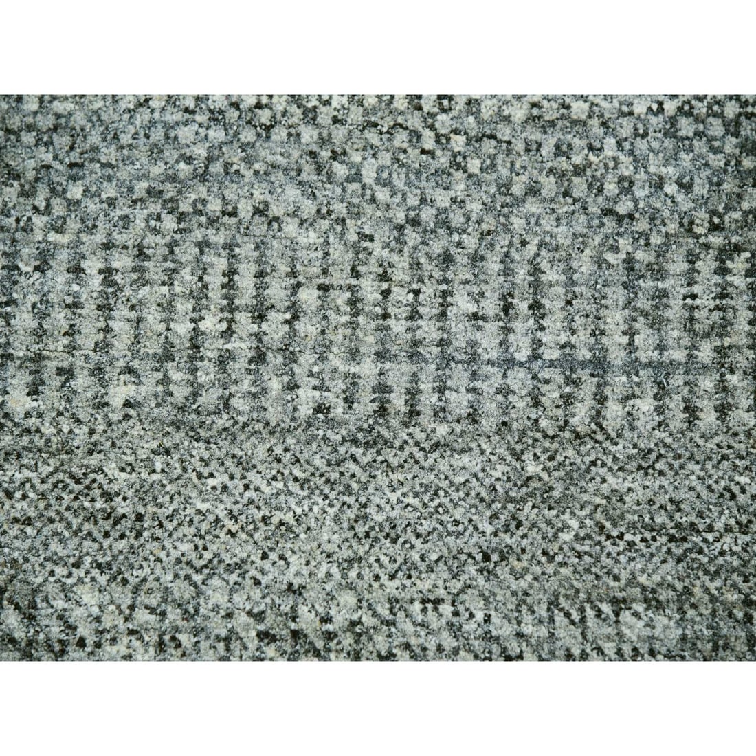 Rug 8'x8' Glacier Gray Modern Grass Hand Knotted Wool Square Oriental - 8