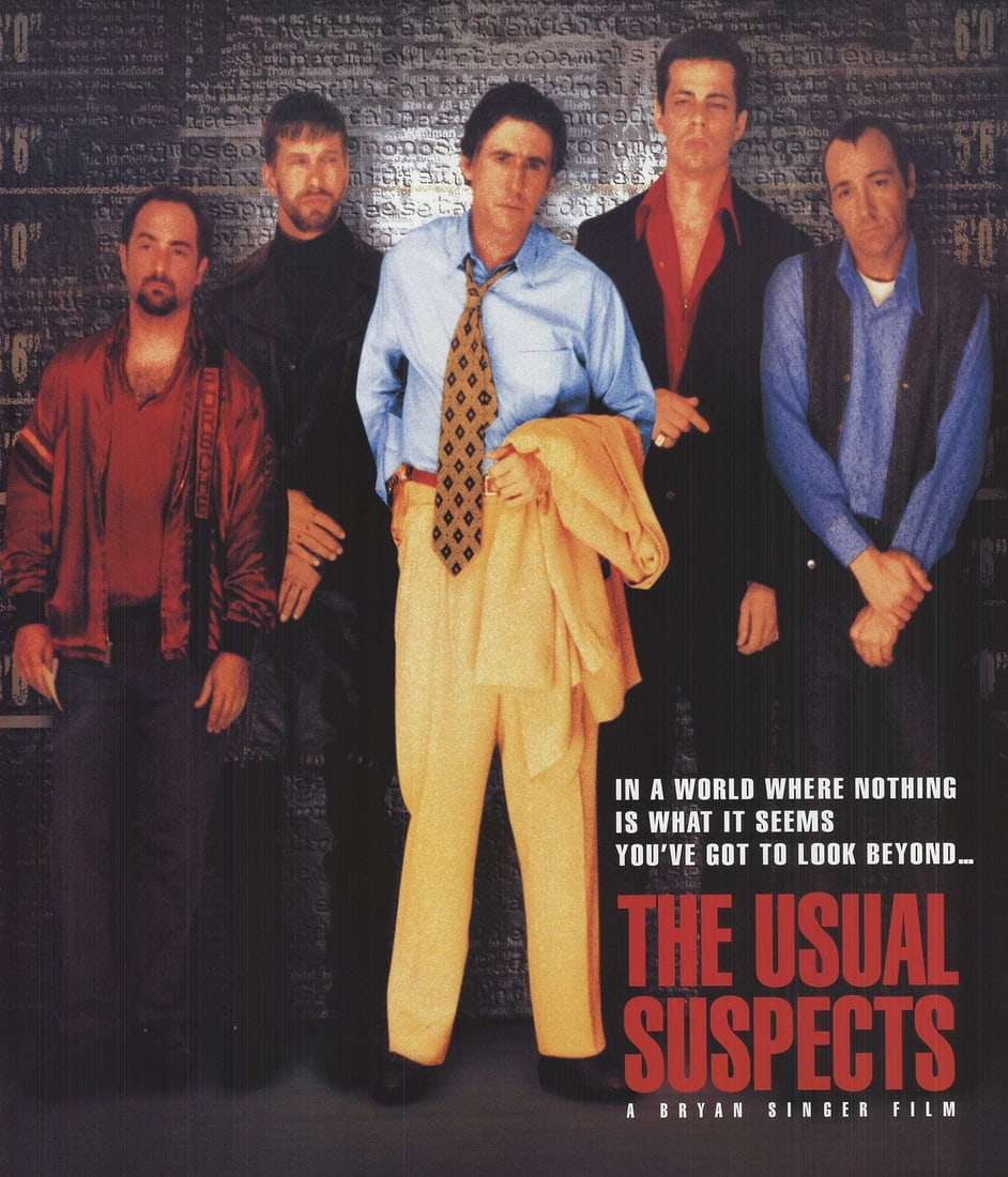 1995 ARTIST UNKNOWN The Usual Suspects 39.5" x 26.5" Offset Lithograph - 2