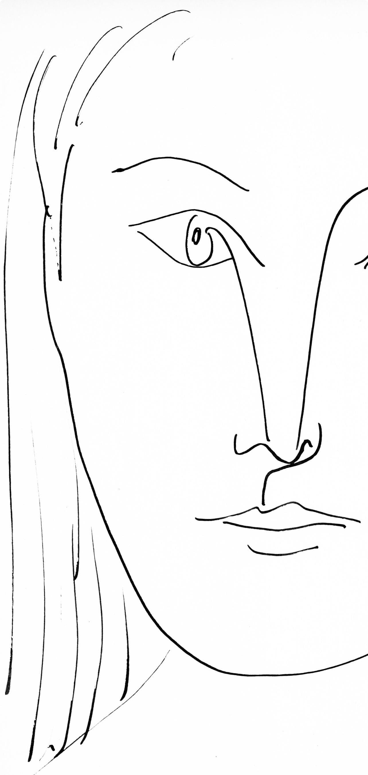 Collotype - Pablo Picasso - Visage fminin - de face (Cramer 84; Johnson/ Stein 77) - 40 dessins de - 3