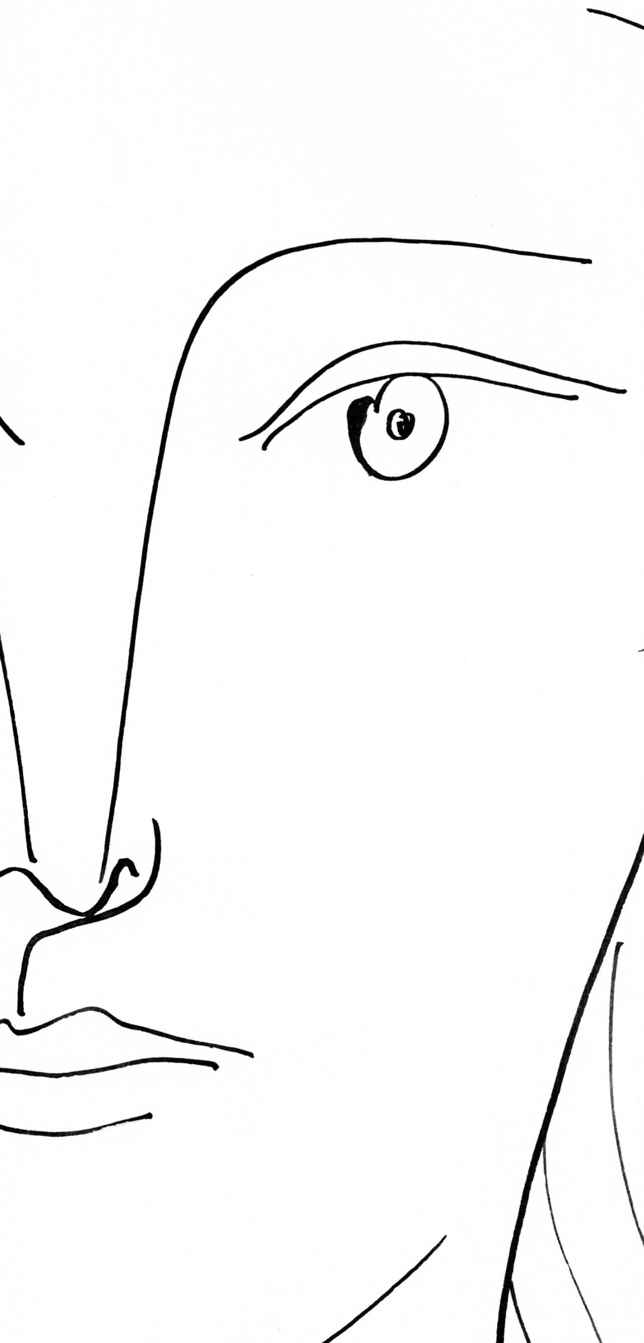 Collotype - Pablo Picasso - Visage fminin - de face (Cramer 84; Johnson/ Stein 77) - 40 dessins de - 5