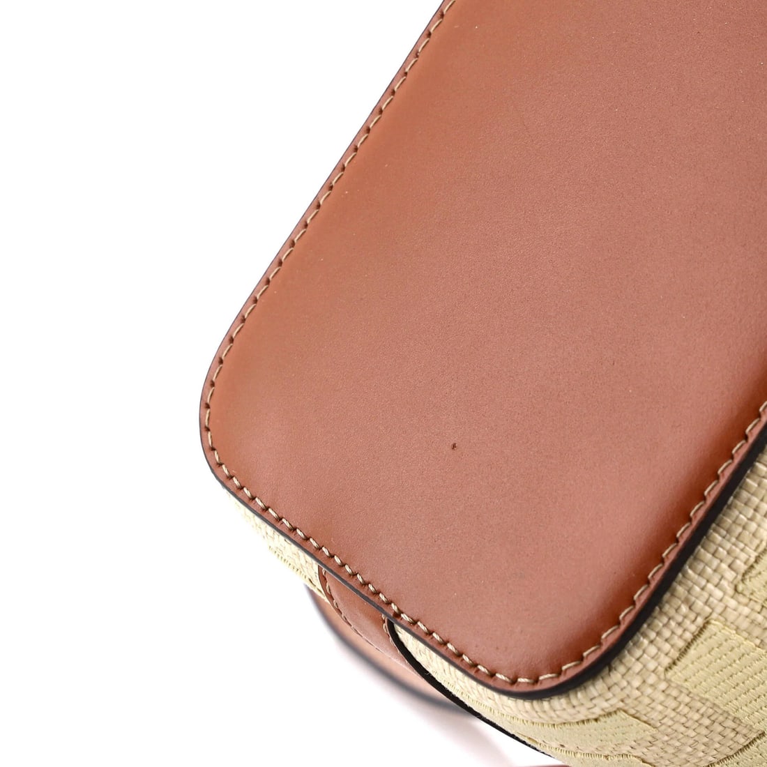 Mini Fendi Woven Handle Mon Tresor Bucket Bag Zucca Embroidered Canvas - 7