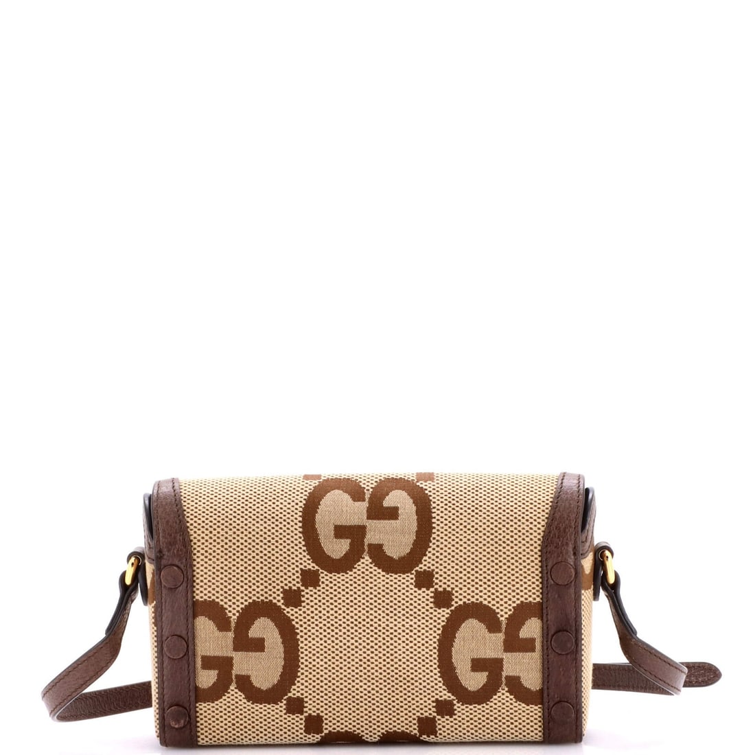 Mini Gucci Horsebit 1955 Flap Crossbody Bag Jumbo GG Canvas - 3