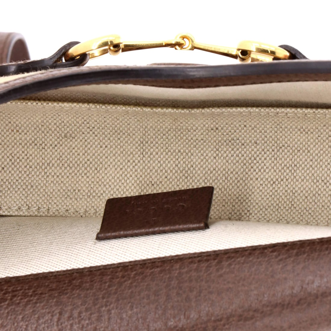 Mini Gucci Horsebit 1955 Flap Crossbody Bag Jumbo GG Canvas - 5