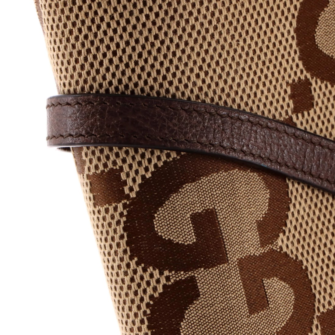 Mini Gucci Horsebit 1955 Flap Crossbody Bag Jumbo GG Canvas - 7