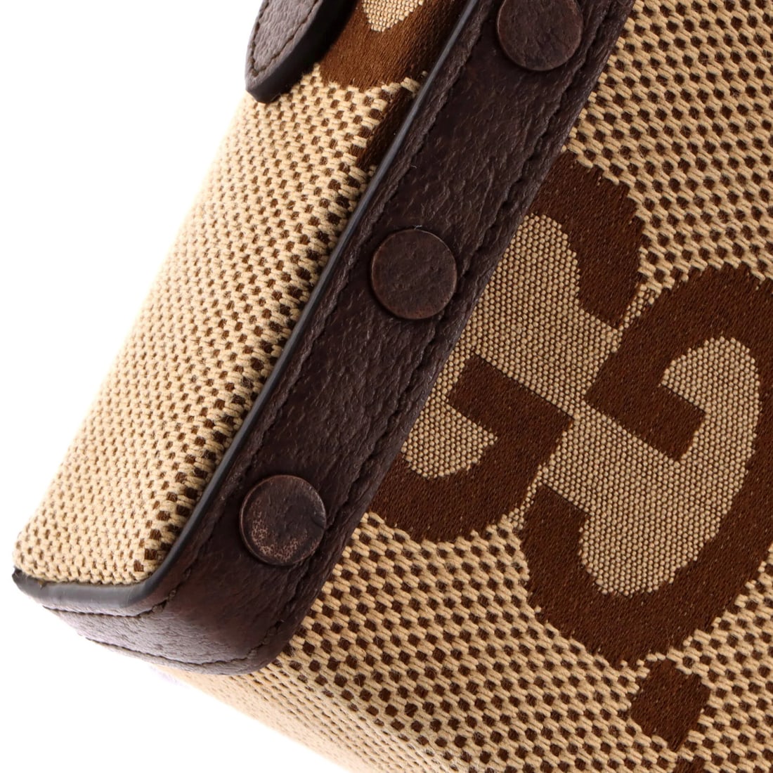 Mini Gucci Horsebit 1955 Flap Crossbody Bag Jumbo GG Canvas - 8