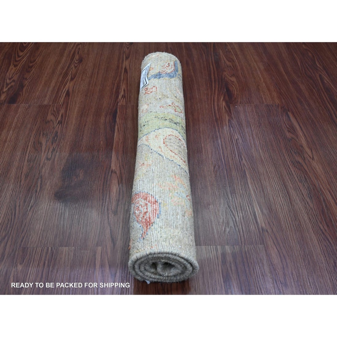 Rug 2'1"x3'1" Gray Afghan Peshawar Birds Design Hand Knotted Wool Sample - 4