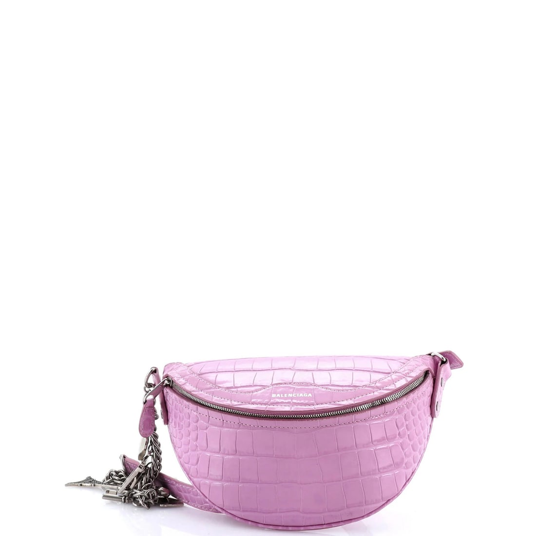 XXS Balenciaga Souvenir Belt Bag Crocodile Embossed Leather: XXS Balenciaga Souvenir Belt Bag Crocodile Embossed Leather This listing features XXS Balenciaga Souvenir Belt Bag Crocodile Embossed Leather. Item specifics are provided below. Item Specifics: