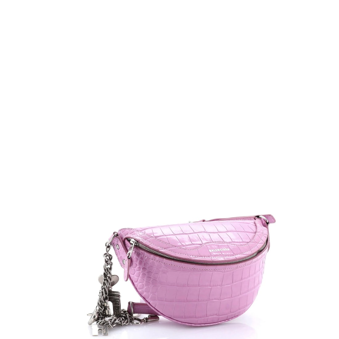 XXS Balenciaga Souvenir Belt Bag Crocodile Embossed Leather - 2