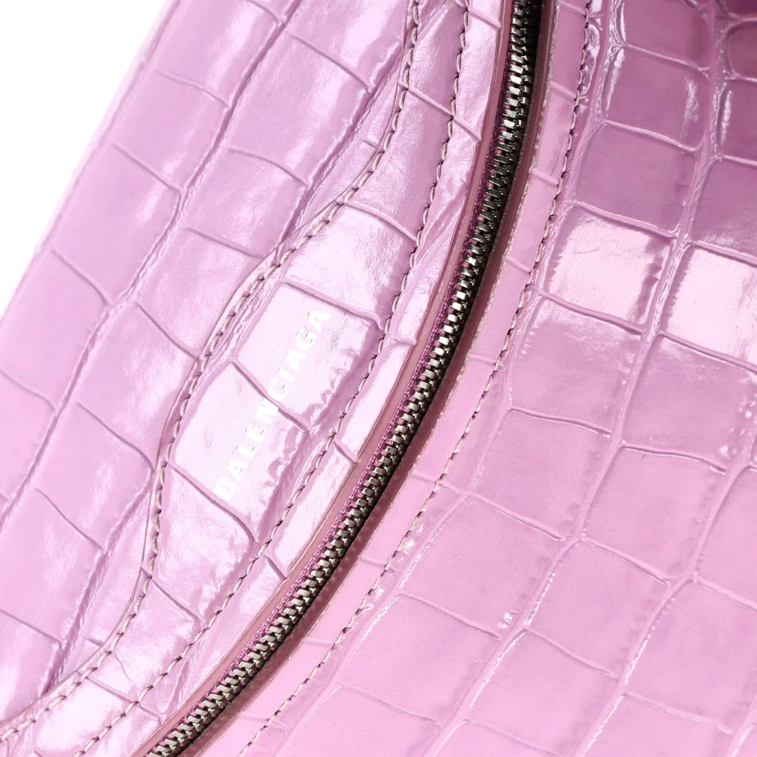 XXS Balenciaga Souvenir Belt Bag Crocodile Embossed Leather - 7