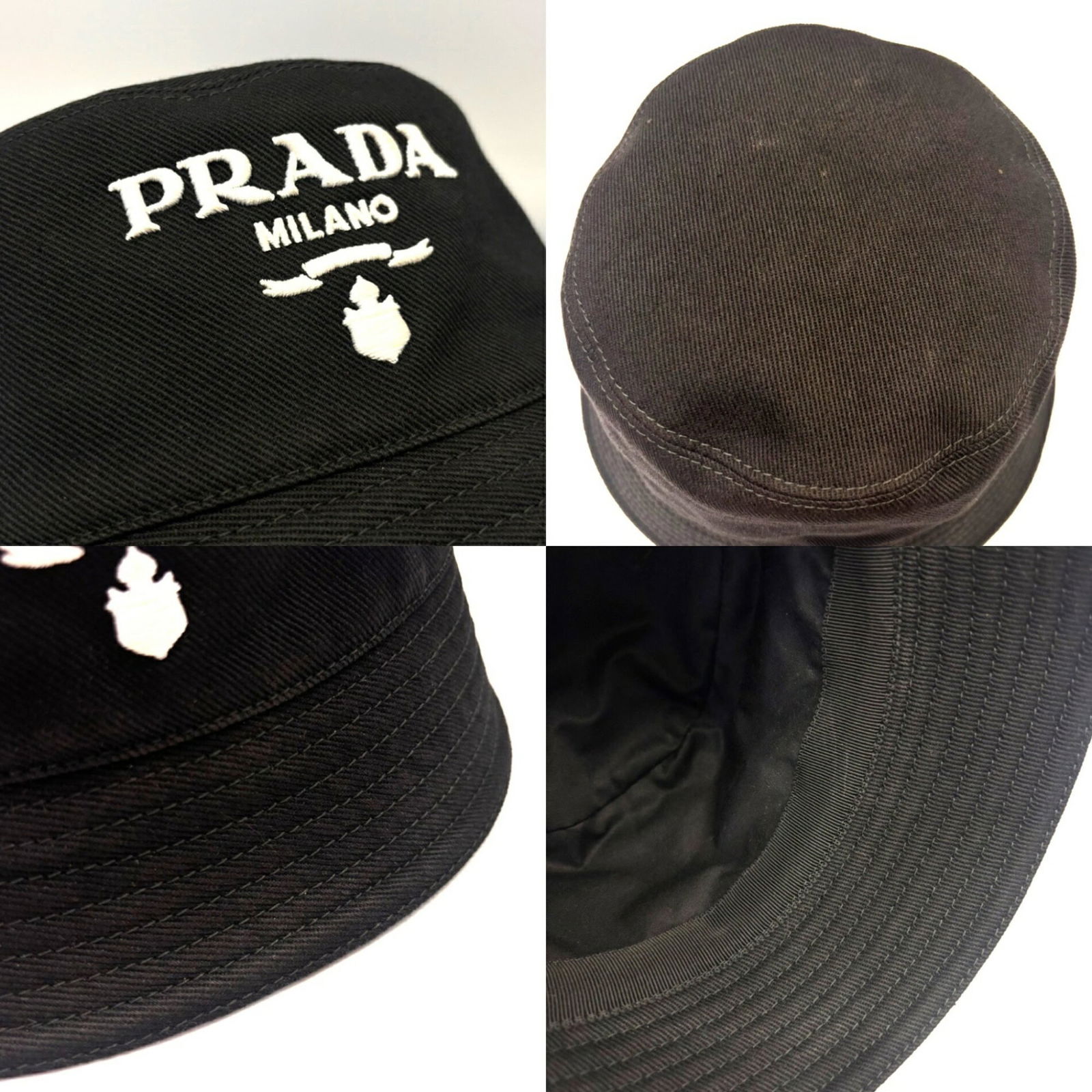 100% Prada Bucket Hat Cotton - 3