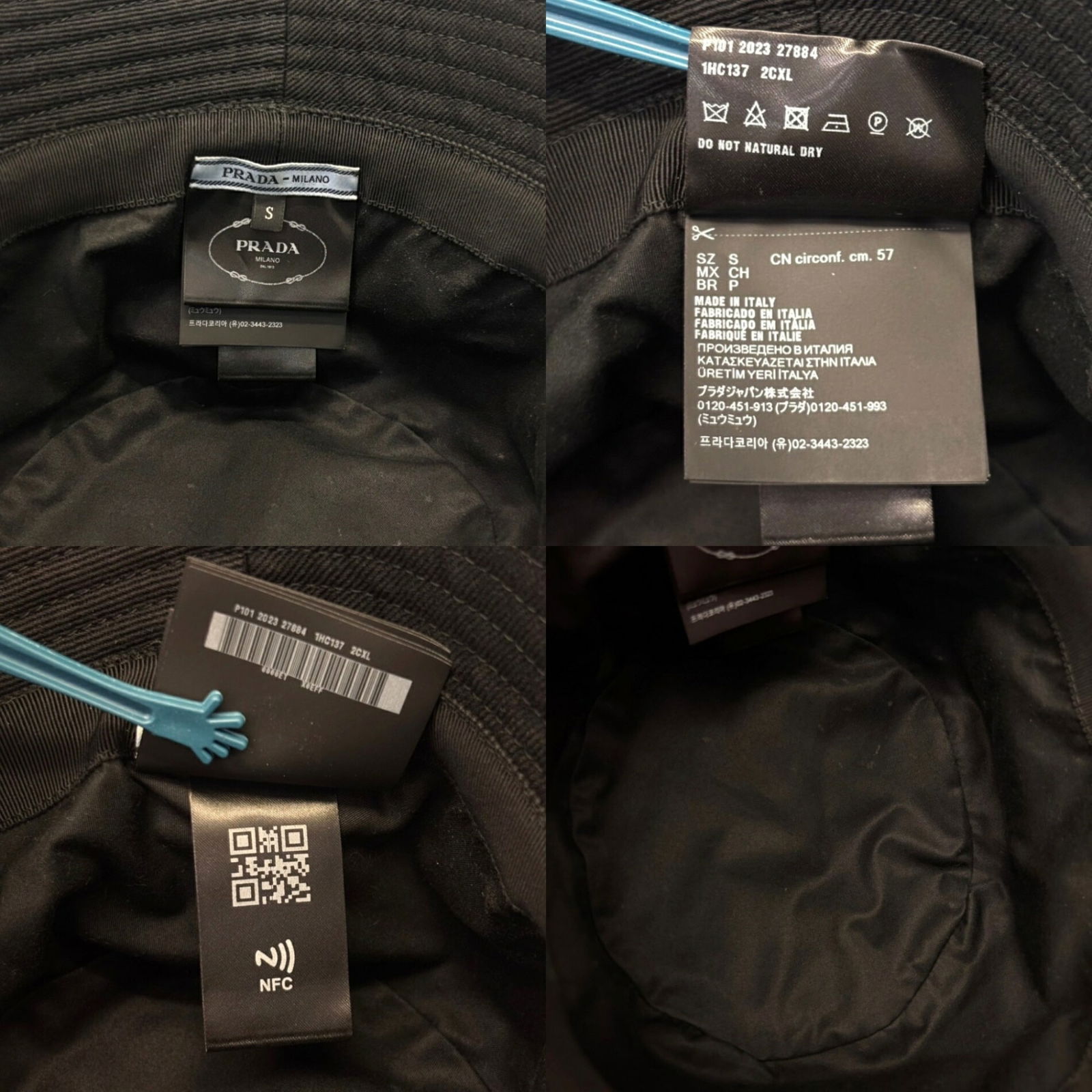 100% Prada Bucket Hat Cotton - 4