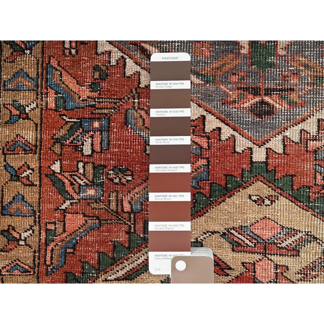 Rug 3'x10'1" Brown Hand Knotted Vintage Northwest Zoroastrian Wool Runner - 4