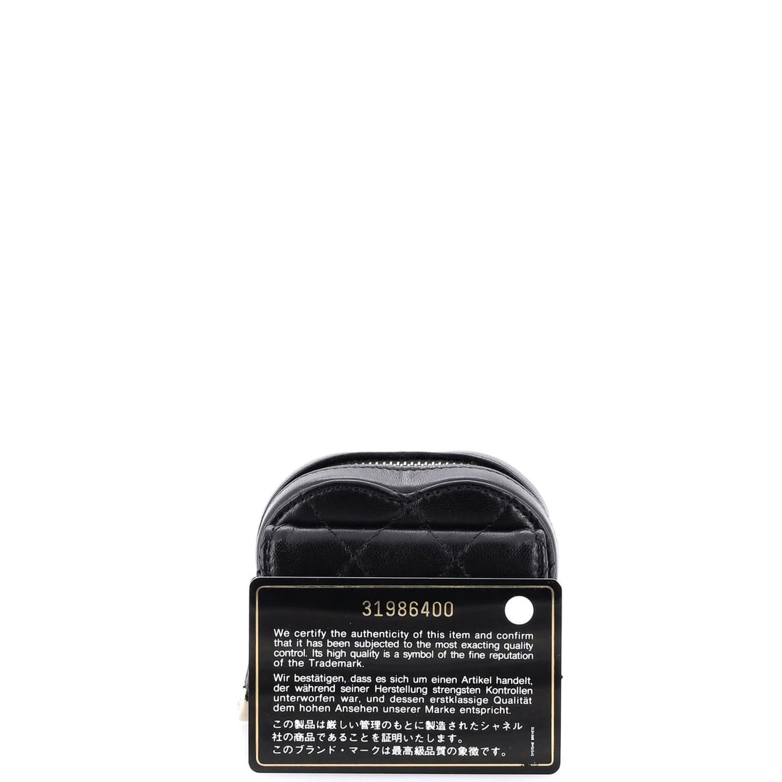 Lambskin Chanel CC in Love Heart Arm Zip Coin Purse Quilted - 2