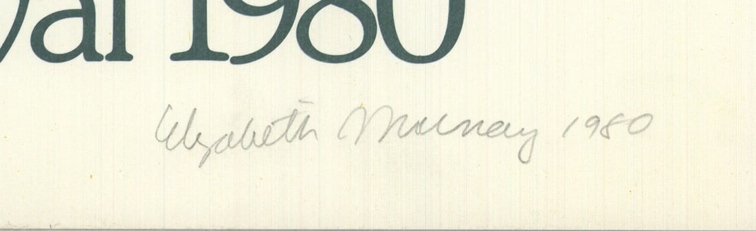 1 ELIZABETH MURRAY American Dance Festival 1980 SIGNED 33.5" x 25.25" Lithograph - 3