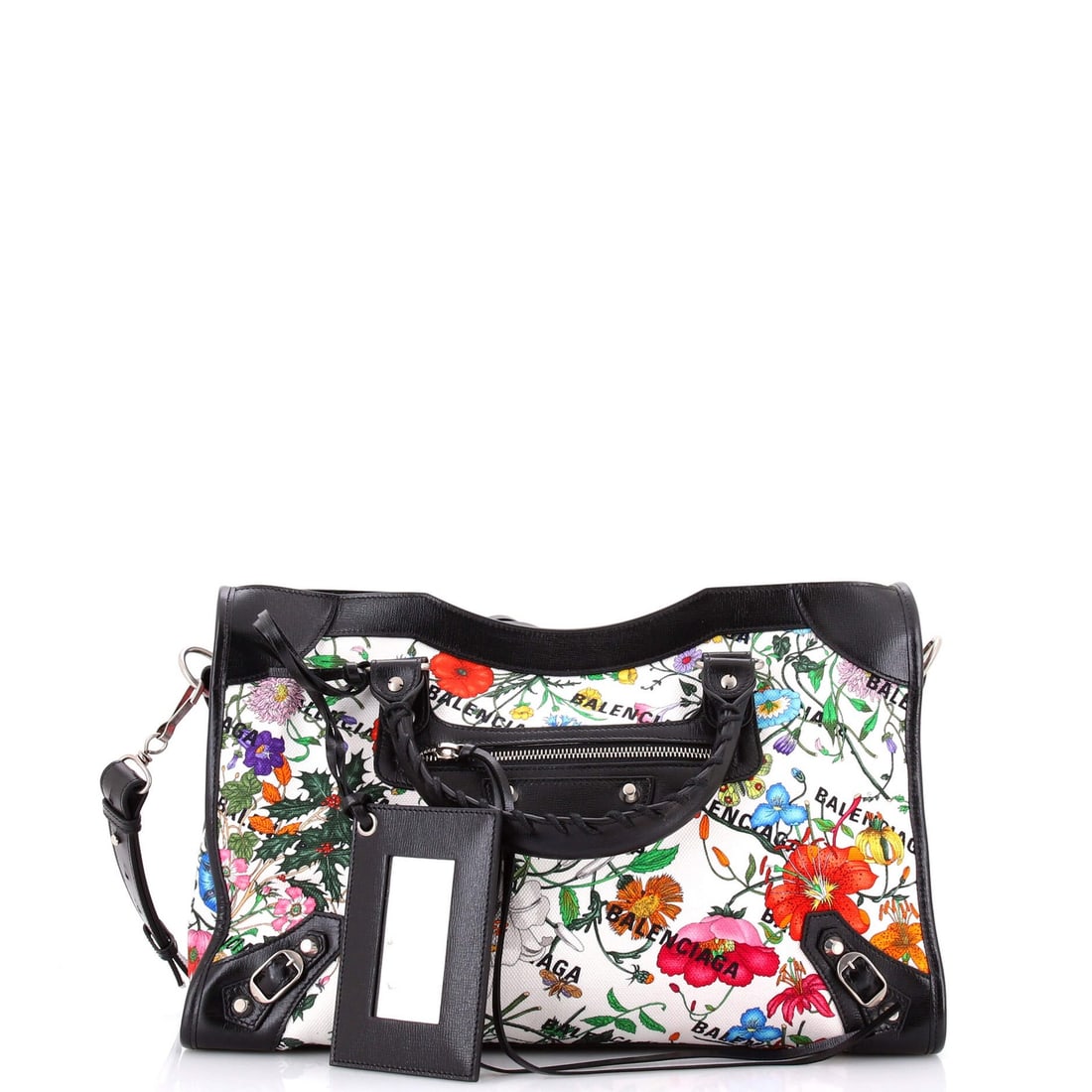 Medium Gucci x Balenciaga The Hacker Project Neo Classic City Bag Flora Canvas - 2