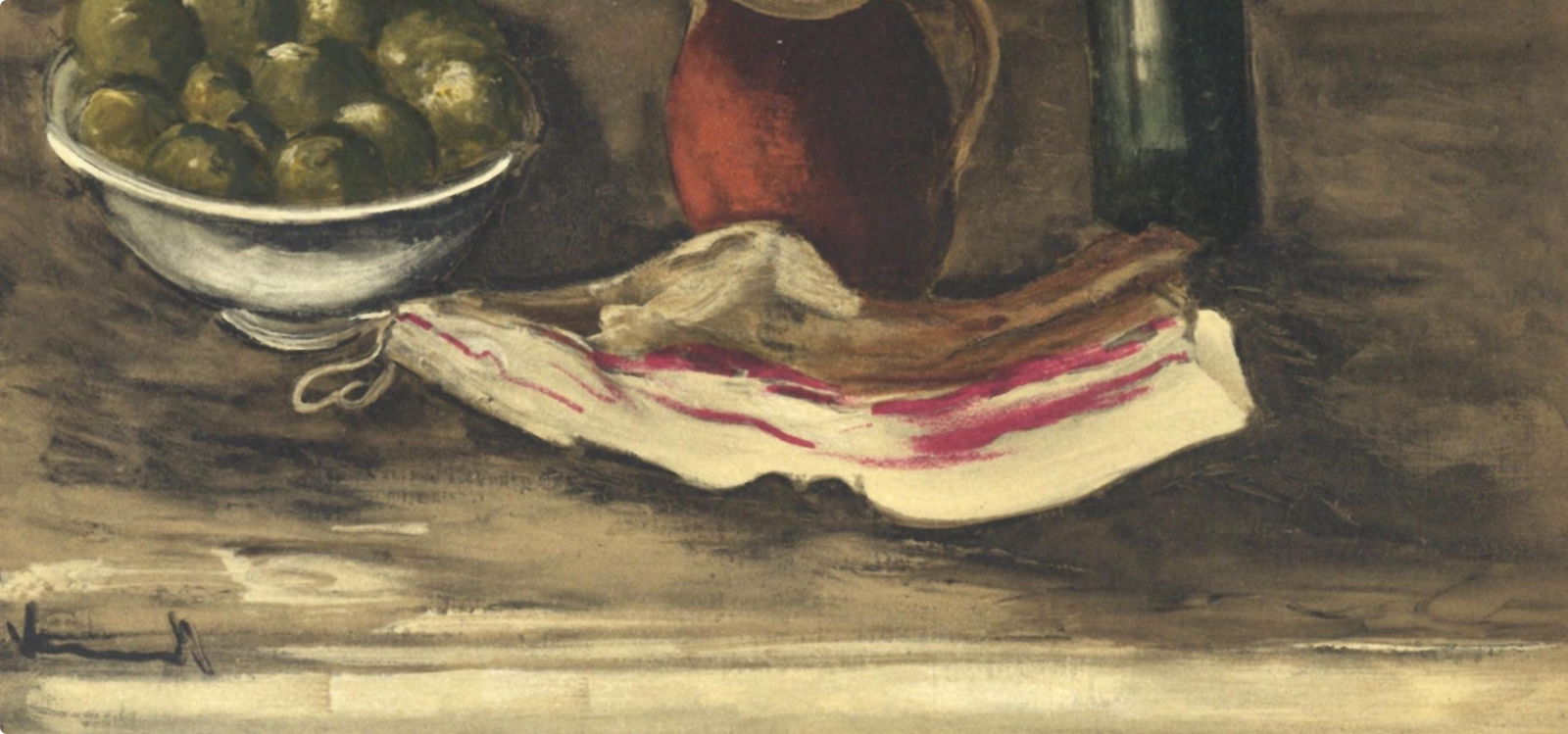 Lithograph - Maurice de Vlaminck - Nature morte au lard - Vlaminck - Signed - 4
