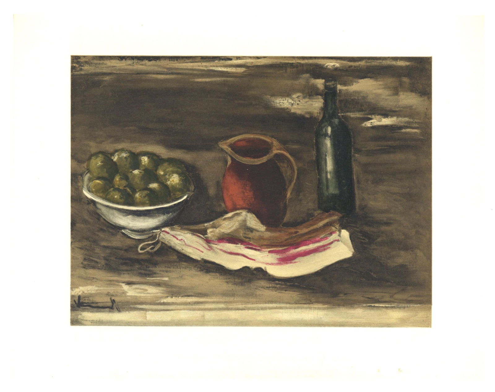 Lithograph - Maurice de Vlaminck - Nature morte au lard - Vlaminck - Signed - 5