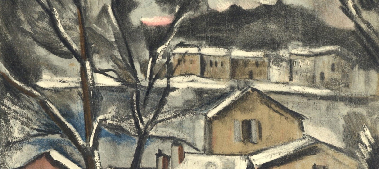 Lithograph - Maurice de Vlaminck - Paysage d'hiver - Vlaminck - Signed - 3