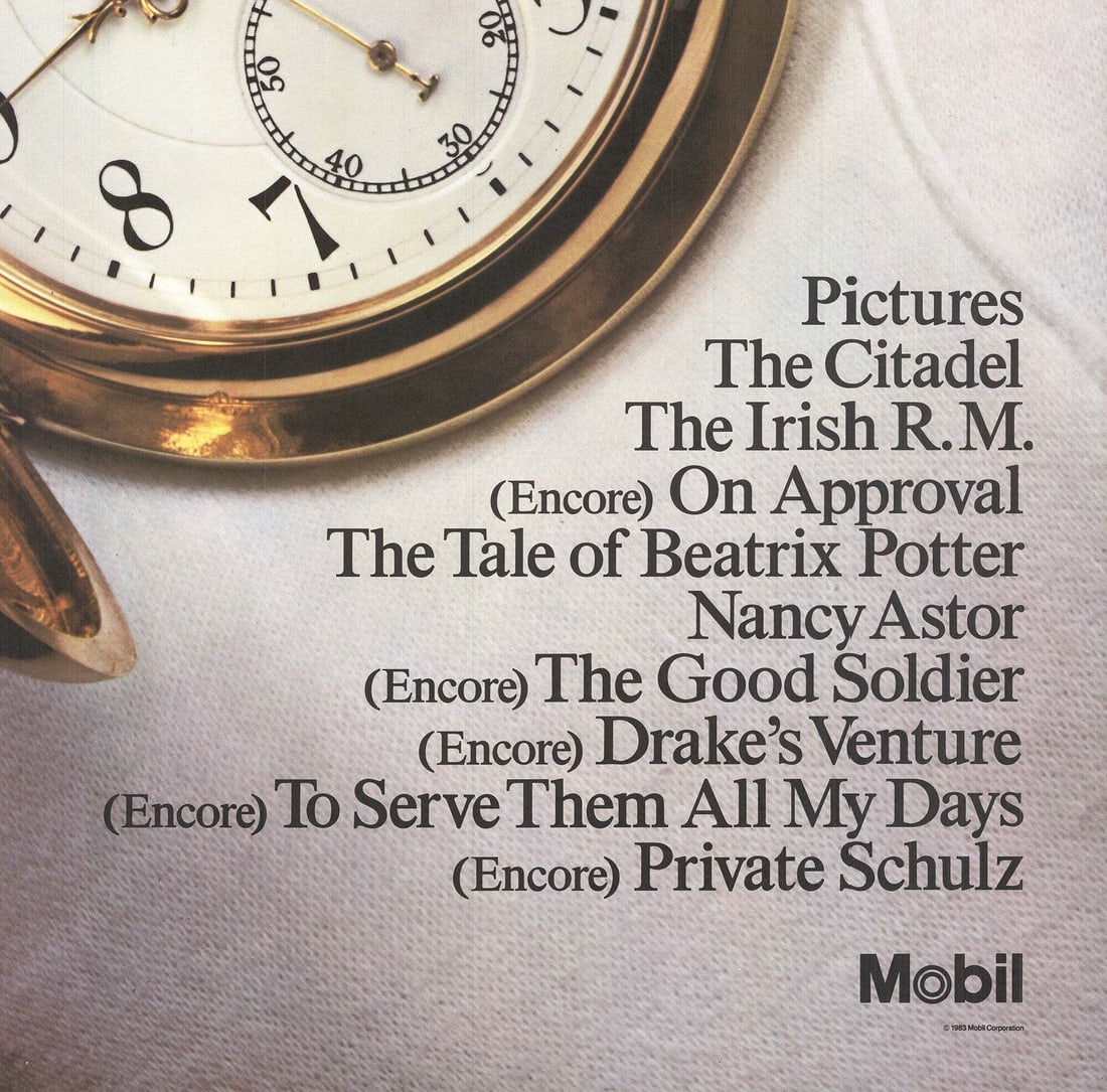 Lith IVAN CHERMAYEFF Mobil Masterpiece Theatre 1983-1984 Season 46" x 30" Offset - 4