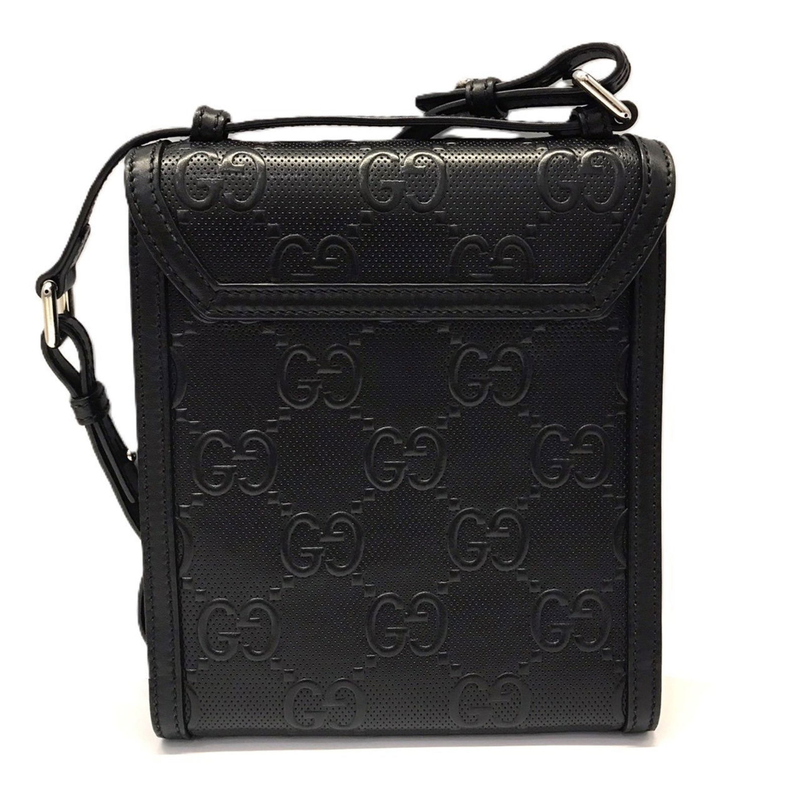 Leather Gucci Shoulder Bag Gg - 3